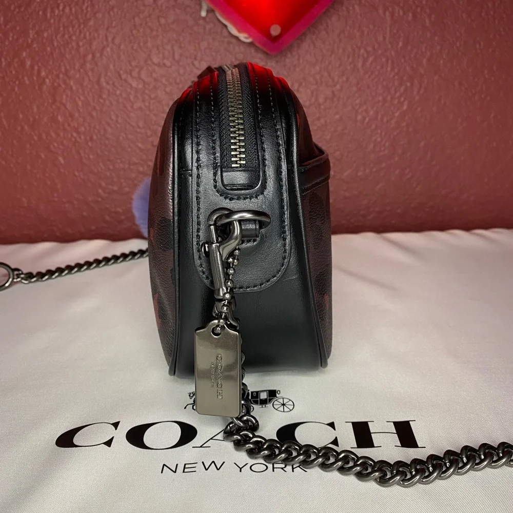 Coach Isla Chain Crossbody With Leopard Print - Picture 2 of 6